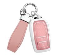 WUZUTU Diamond Structure Car Key Case Compatible with Toyota Yaris Cross Corolla RAV4 Prius Camry for Subaru Solterra Remote Control Key Fob TPU Key Case Accessories 2 Buttons A-Pink