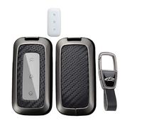 WUZUTU for Geely EX5 EM-i Car Key Fob Cover Compatible with Geely Galaxy EX5 E5 Cityray L6 L7 Max 2024 2025 E8 Starry 8 Proton E.MAS 7 Metal Shell Leather Key Protective Case Keychain 3 Buttons-A