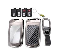 WUZUTU Key Case Cover Metal Car Key Case Compatible with Toyota Auris Camry RAV4 Avalon Yaris Verso Noah Alphard 2012-2018 Key Cover with Key Fob Protection Case A