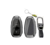 WUZUTU Key Cover Key Case Compatible with Subaru WRX XV Forester BRZ Outback Impreza Forester Ascent 2024 2025 Carbon Fibre Texture Key Case Protection Key Ring Cover Metal A