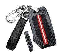 WUZUTU Key Fob Cover with Keychain Compatible with KIA Rio Ceed Cerato Forte Forte5 K3 K4 K5 KX-Cross K8 NIRO Seltos Sorento Soul Sportage Stinger Car Key Case Shell Holder Bag Keyring-C6 4 Buttons