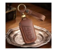 WUZUTU Leather Car Key Case Key Case Cover Compatible with Chery QE1 Small Ant New Energy QQ Ice Key Cover Key Ring Key Box Stylish Key Accessories Brown