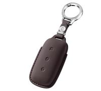 WUZUTU Leather Car Key Case Key fob Cover fit for Geely EX5 Galaxy E5 Galaxy Starship 7 EM-i E8 2024 2025 2026 Key Ring Key Box Keyring protector Accessories Gift Brown