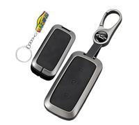 WUZUTU Leather Key Case Compatible with Geely EX5 Galaxy E5 E8 Proton e.Mas 7 5 Starry 8 2024 2025 2026 Car Key Case Durable Smart Remote Control Key Holder B-Black