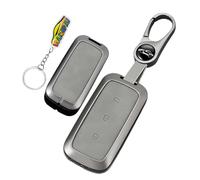 WUZUTU Leather Key Case Compatible with Geely EX5 Galaxy E5 E8 Proton e.Mas 7 5 Starry 8 2024 2025 2026 Car Key Case Durable Smart Remote Control Key Holder B-Grey