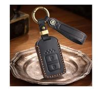 WUZUTU Leather Protective Key Case Cover Key Case Compatible with Honda Accord Jade Civic HR-V XR-V CR-V Fit Jazz Vezel City Odyssey Key Cover 2 Buttons Black
