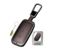 WUZUTU Metal Frame Key Case Car Key Case Keyring Compatible with Geely EX5 Galaxy E5 Galaxy Starship 7 E8 Starry 8 2024 2025 2026 Key Case Brown 2