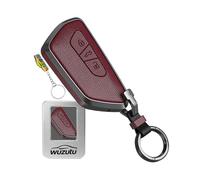 WUZUTU Metal Frame Key Case Compatible with Multivan T7 Waterproof Key Shell Fits VW Golf 8.5 R Tiguan Crafter 2025 for Cupra Formentor Born Car Key Case A-Red