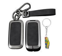 WUZUTU Metal Frame Protective Key Case Keyless Go Protection Car Key Cover Compatible with Geely EX5 Galaxy E5 E8 Galaxy Starship 7 EM-i 2024 2025 2026 Key Box Keychain A-Black