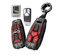 WUZUTU Metal Mechanical Key Case Car Key Case Compatible with Audi A4 S4 B9 A5 S5 F5 Q5 Sportback FY Q7 SQ5 TT FV 2017-2024 Accessories Key Protection Key Cover 3 Buttons A Black