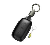WUZUTU Portable Leather Key Case Key Bag Accessories Compatible with Geely EX5 Galaxy E5 Galaxy Starship 7 E8 Starry 8 Car Key Protection Key Cover Keyring Gift Black-2