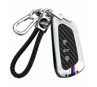 WUZUTU Premium Key Case Key Box Compatible with VW Golf 8 ID3 ID4 for Seat Leon MK 4 for Skoda Octavia RS 4 for Cupra Born Leon Key Cover Accessories Key Ring B Silver