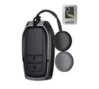 WUZUTU Protective Key Case with Metal Frame Compatible with Toyota Yaris Cross 2025 Corolla RAV4 Aygo X Camry Hybrid 2026 for Subaru Solterra Key Shell Key Ring 2 Buttons Black