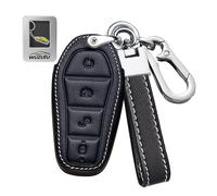 WUZUTU PU Leather Key Case Key Case Compatible with BYD Atto 2 DM-i Seal U Sealion 5 DM-i Han Tang Qin Plus Dolphin Shark 6 2023 2024 2025 Key Ring Accessories Protective Case A-Black