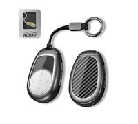 WUZUTU Silicone Key Fob Case Fit For Toyota BZ3X GAC Aion RT UT Y S V 2025 | Carbon Fiber Key Cover for GAC Aion S Y Plus 2026 V 2025 I60 N60 2026 Metal Key Protector Shell Keychain Holder 4 Buttons B