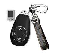 WUZUTU Soft Key Case Cover Keyless TPU Car Key Protection Compatible with Leapmotor T03 EV Hatchback 2024 2025 2026 4 Button Key Ring Key Cover Accessories C-Black