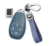 WUZUTU Soft Key Case Cover Keyless TPU Car Key Protection Compatible with Leapmotor T03 EV Hatchback 2024 2025 2026 4 Button Key Ring Key Cover Accessories C-Grey
