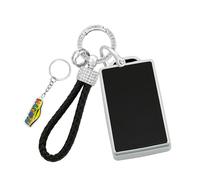 WUZUTU TPU Car Key Case Keyring Key Fob Cover Compatible with EX30 Polestar 4 2024 2025 2026 Scratch-Resistant Key Case Accessories Protective Cover Keychain B-Black