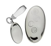 WUZUTU TPU Car Remote Key Case Cover Shell Fob Compatible with BYD Qin 80 Song Max Yuan S7 Anti-Scratched Waterproof Vehicle Car Accessories Key Case Holder Bag-A White