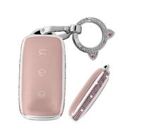 WUZUTU TPU Smart Car Key Case Cover Compatible with Geely Galaxy EX5 E5 Cityray L6 L7 EMI NO.1 Proton e.Mas 7 5 E8 Starry 8 Key Protector with Key Fob Pink-2