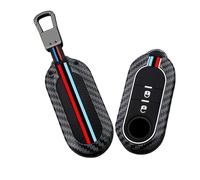 WUZUTU Zinc Alloy Key Fob Cover Compatible with Fiat Ducato 500 500L 500C 500X Fiorino Doblo Brava Panda Grande Punto Lancia Musa Full Protection Intelligent Remote Key Shell Holder 2 Buttons-A5