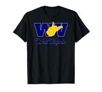 WV West Virginia Mountain State Outline Code 304 Style Art T-Shirt