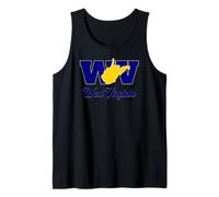 WV West Virginia Mountain State Outline Code 304 Style Art Tank Top