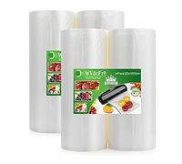 WVacFre 4 Pack 20x1500cm Textured Vacuum Sealer Bags for Food Saver,BPA Free and Heavy Duty Embossed Vacuum Seal Food Saver Bags,Great for Sous Vide Vaccume Sealer PreCut Bag