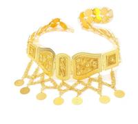 Wvapzxx Arabian Golden Cross Coin Metal Belt Waist Belly Chains Classics Indian Kurdish Ethnic Robe Body Jewelry