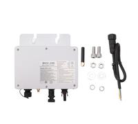 WVC 350W Micro Inverter Solar Grid Tie Efficient Power Conversion Lightweight Easy Install IP65 for Solar Power Generation System Rooftop Outdoor Aluminum Alloy 1057g