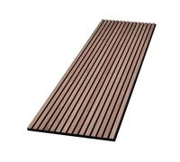 WVH Acupanel Contemporary Walnut Acoustic Wood Wall Panels, 240cm x 60cm, Engineered Wood, Decorative Panelling for Walls & Ceilings, Sound Absorbing Interior Wall Panel For Home, Office & Studio