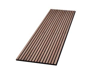 WVH Acupanel Contemporary Walnut Acoustic Wood Wall Panels, 240cm x 60cm, Engineered Wood, Decorative Panelling for Walls & Ceilings, Sound Absorbing Interior Wall Panel For Home, Office & Studio