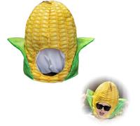 Wviskal Corn Hat Unisex Food Apparel Cosplay Accessories Perfect for Halloween, Harvest Festivals, Costume Parties, Sporting Events, Crazy Headwear or Farm Themed Party Supplies (Corn)