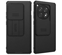 WVOZWWO for OnePlus 12R Case, One Plus 12R 5G Case with Slide Camera Protector Cover Hard PC and TPU Slim Rugged Protective Phone Case for OnePlus 12R 5G (OP12R Black)
