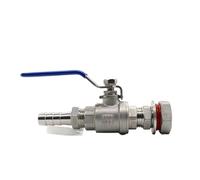 WVRWFDLW 1/2" Beer Pot Fittings of The teapot with 1/2" 1-pc Ball Valve & OD10 mm Hose Barb & Adapter for Homebrew Stainless steel304(SS304 1/2"*12mm)