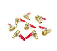 WVRWFDLW 1 Pcs Suitable for hose inner diameter 6/8/10/12mm with barbs - 1/8"" 1/4"" 3/8"" 1/2"" BSPP male/female brass ball valve with red handle(Khaki)