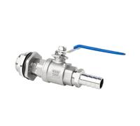 WVRWFDLW ball valve 1pcs 6mm 8 10 12 14 16 18 20 25mm Hose Barb+1/2" 304 Stainless Steel Water Tank Outlet Ball Valve Tap Faucet Switch(STRAIGHT-20MM BARB)