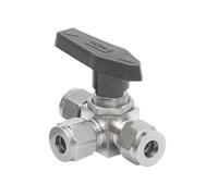 WVRWFDLW Fit 3 6 8 10 12mm 1/8" 1/4" 3/8" 1/2" OD Tube Tee L-Port Ball Valve Compression Union 304/316 Stainless Propane