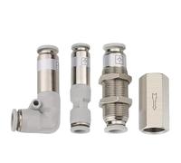 WVRWFDLW Pneumatic Check Valve 6mm 8mm 10mm 1/4 3/8 1/2 One Way Non Valve Air Single Way Brass Valve Air Pipe Fitting Adapter(Cv-01)