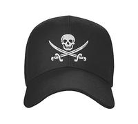 WVVCXCC Baseball Cap Unisex and Fashionable Classic Unisex Jolly Roger Skull Baseball Cap Adult Pirate Flag Adjustable Dad Hat for Men Women Sports Snapback Caps Sports Outdoor Gifts