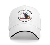 WVVCXCC Baseball Cap Washed Polo StyleWashed Men's I'm A Friday Person in A Monday World Trucker Snapback Caps Hat Calimero Cartoon Animation Golf Hats Outdoor Sun Hat