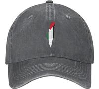 WVVCXCC Fashionable Flag of Palestine Map Cap Adjustable Washed Casquette Denim Cap Hat for Outdoor Baseball Cap Sports Outdoor Gifts