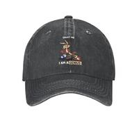 WVVCXCC Unisex and Fashionable Trust Me I Am A Genius Unisex Baseball Caps Wile E Coyote Cartoon Distressed Washed Hats Cap Outdoor Activities Gift Headwear Sports Outdoor Gifts