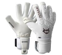 WVVOU Football Goalkeeper Gloves for Adults and Youth, High Performance Football Gloves with 5 Detachable Fingersave, Goalie Gloves with 4mm Sticky Latex Palm (White, 10)