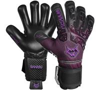 WVVOU Football Goalkeeper Gloves for Adults and Youth, High Performance Football Gloves with 5 Detachable Fingersave, Goalie Gloves with 4mm Sticky Latex Palm (Purple, 9)