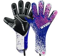WVVOU Soccer Goalie Gloves Youth Adults, High Performance Goalkeeper Gloves, Breathable Soccer Gloves, 4+3mm Super Grip for The Toughest Saves