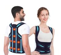 WVWMYM Back Brace Posture Corrector, Adjustable Full Back Support, 8 Magnets Shoulder Straightener for Neck Shoulders Back, Scoliosis Hunchback Correction Provides Shape Women Men