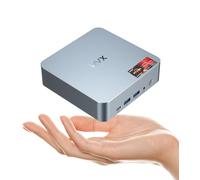 WVX Gaming Mini PC AMD Ryzen 6600H (Equivalent to i7-11800H 4.5Ghz 6C 12T), 16/32+512GB DDR5 Small Computers Dual LAN,Micro Desktop Computers Support 4K Dual Display 4X USB 3.2 WiFi6 Bluetooth 5.2