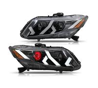 WVYAMTZTA 1Set Demon Eyes Headlights Assembly Compatible For 2012-2015 Honda Civic Front Head Lamps Sequential Headlamp Accessories