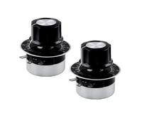Wvzong 20K Ohm Potentiometer Kit, 2-Pack Carbon Film Rotary Potentiometer B203 Single Turn with Knobs & Dials for Audio Volume Control, Motor Speed Adjustment, DIY Electronics Projects